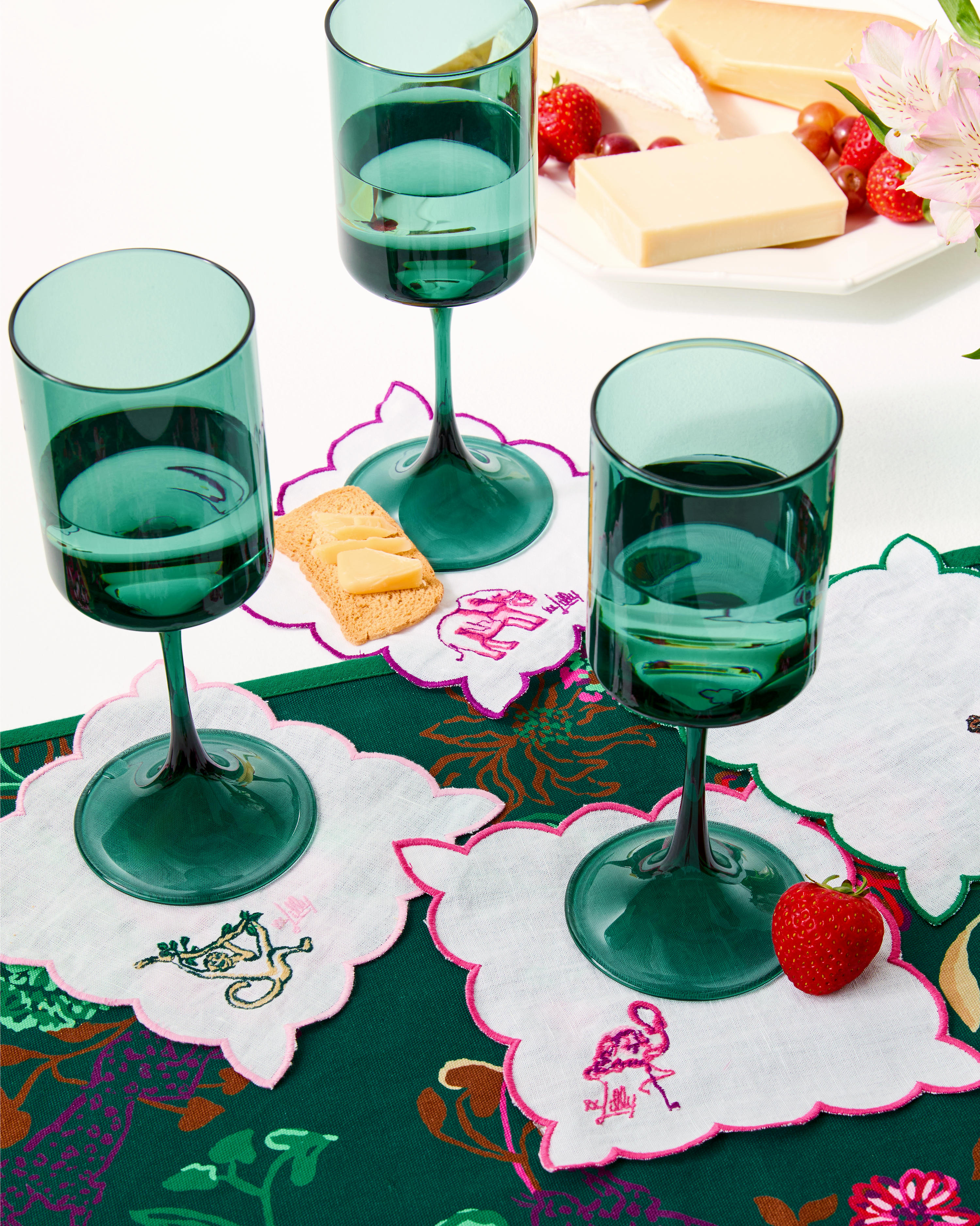 Embroidered Cocktail Napkin Set
