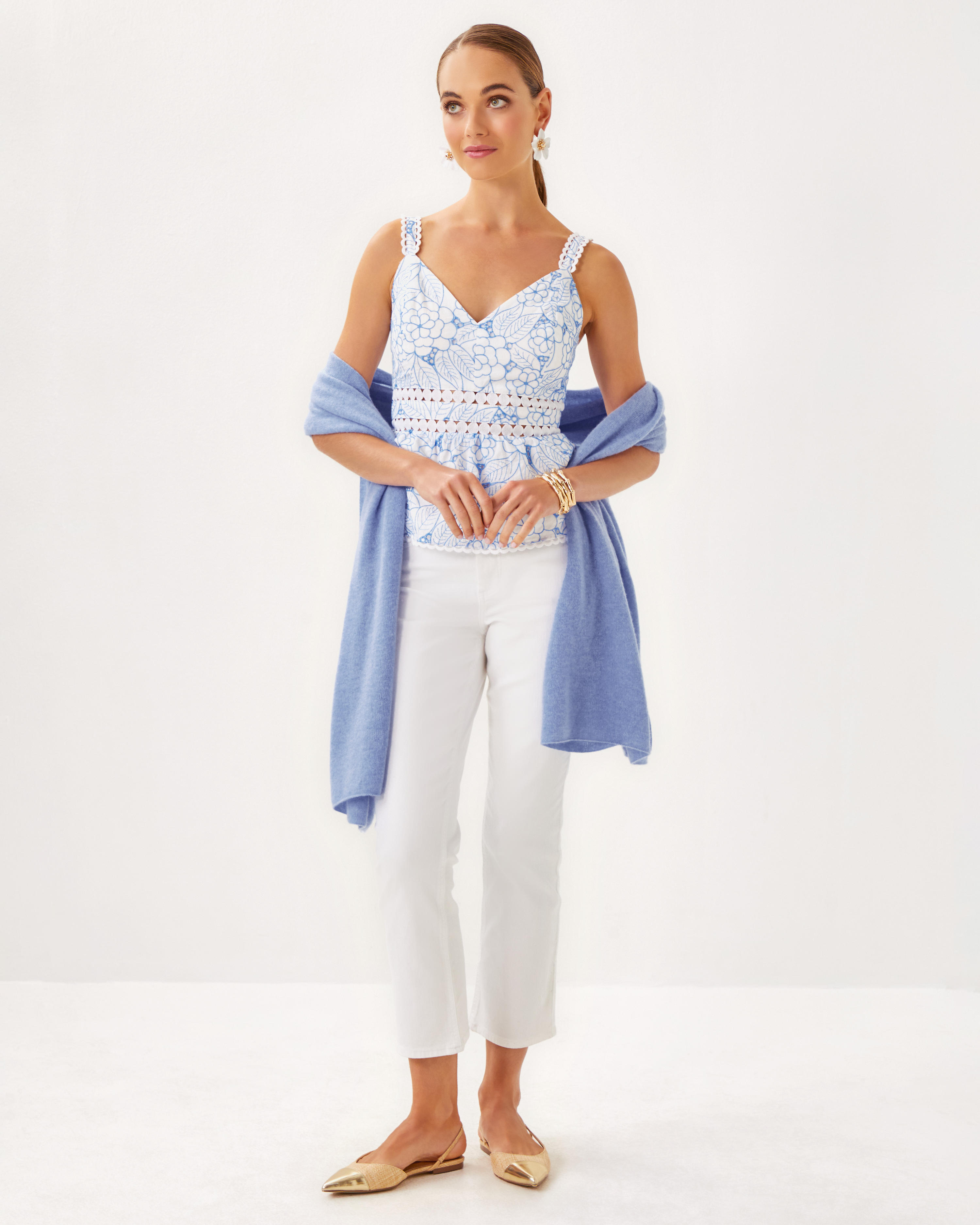 Tiah Eyelet Top