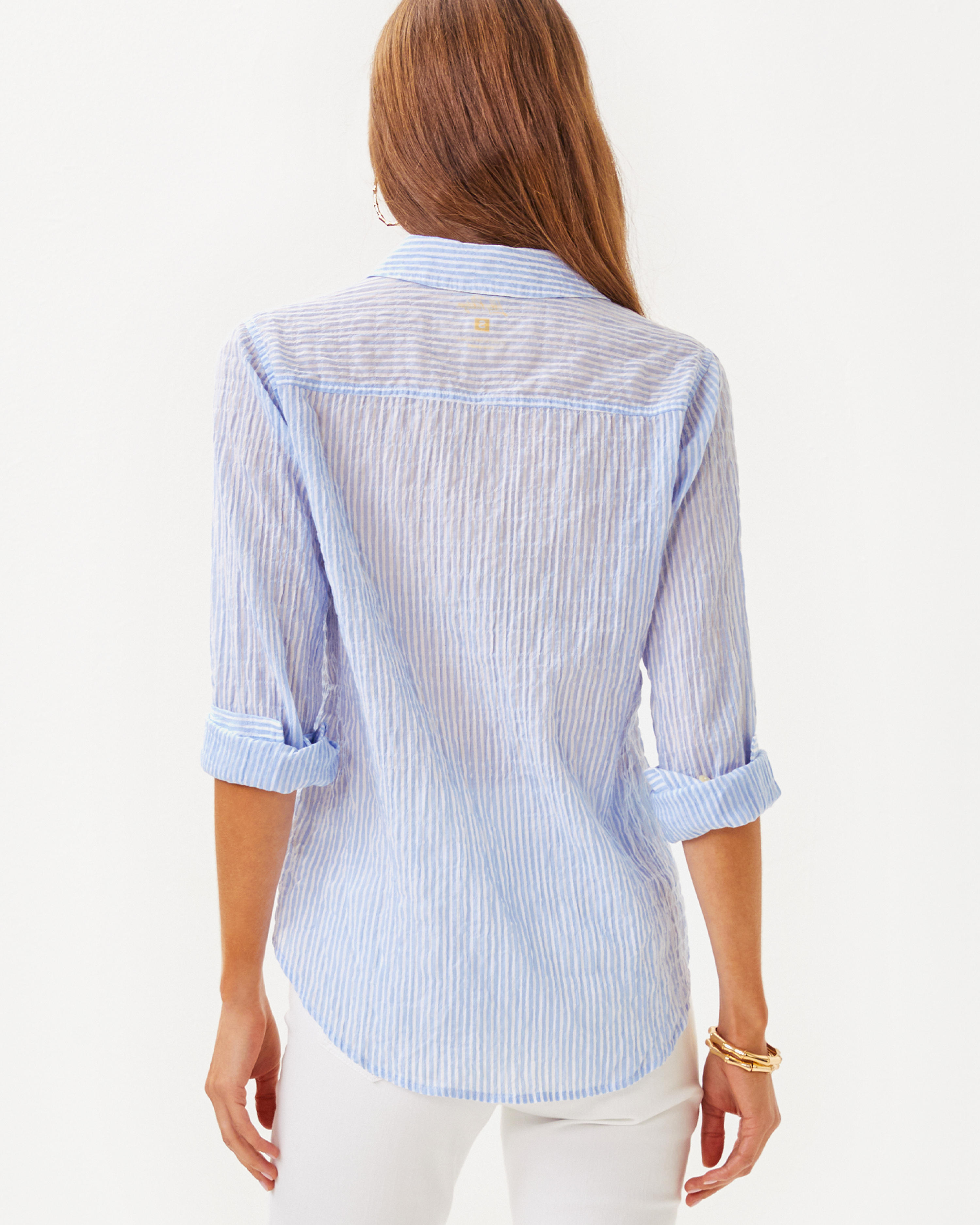 Sea View Button Down Top