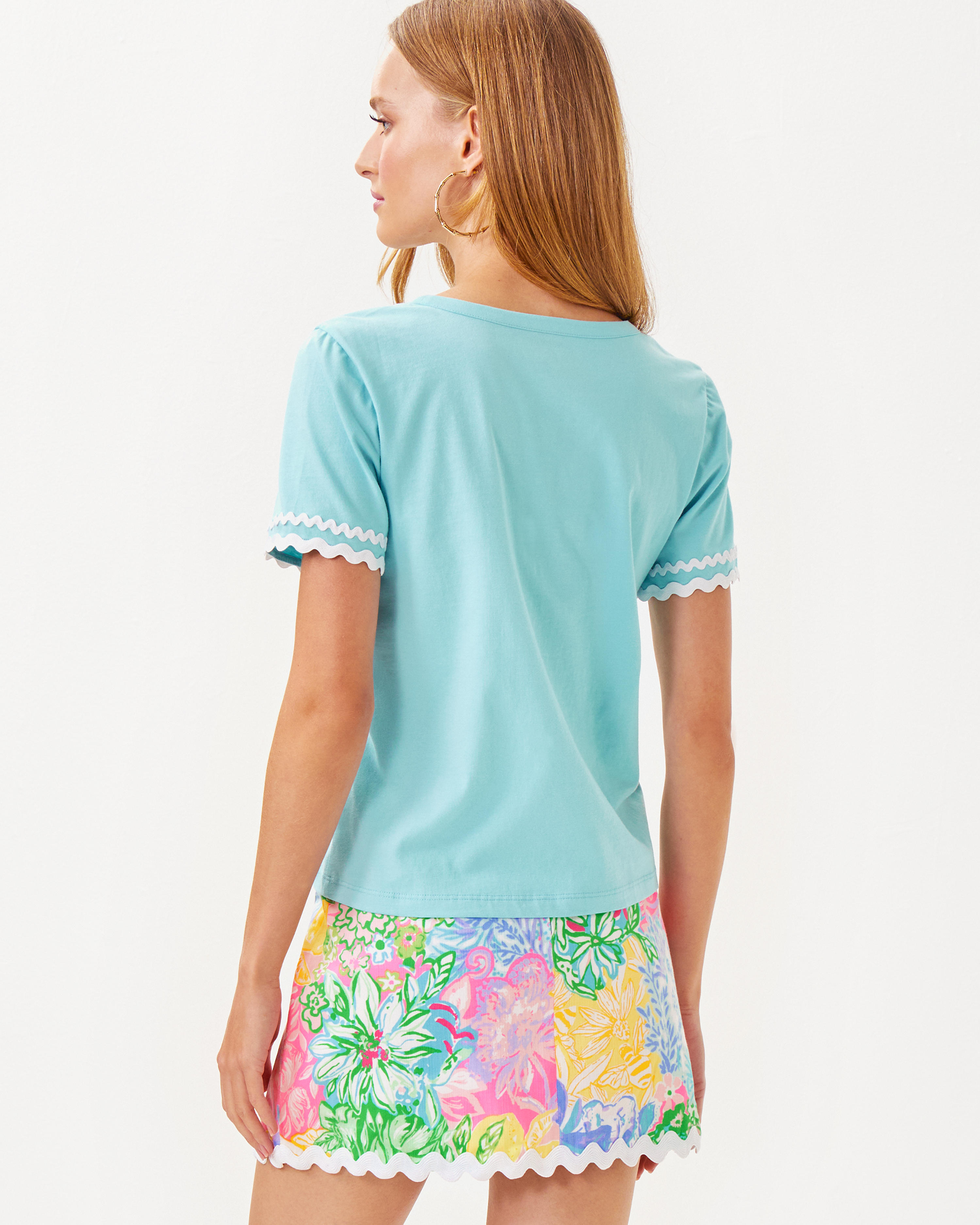 Clairmont Ric Rac Trimmed Knit Top