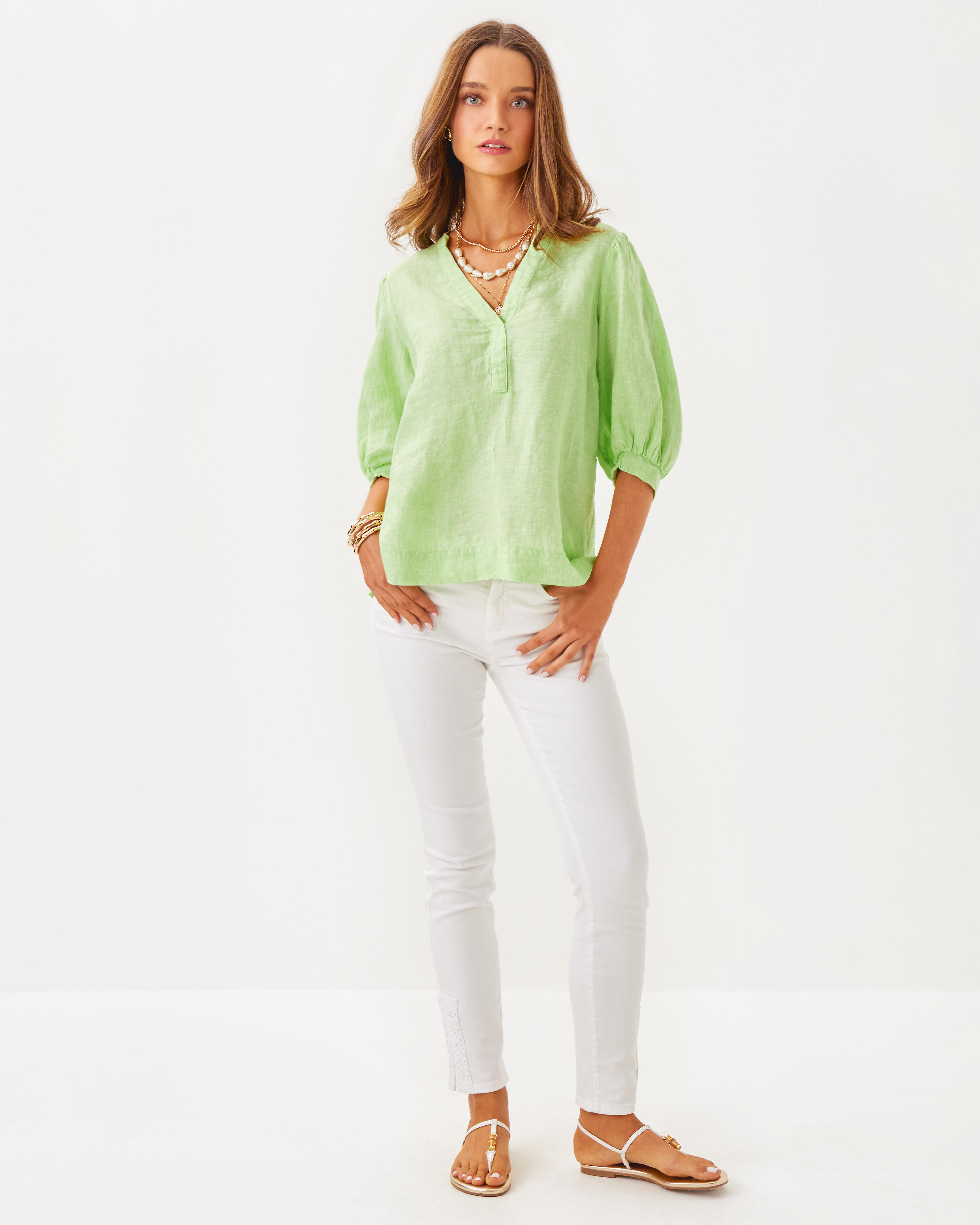 Mialeigh Linen Top
