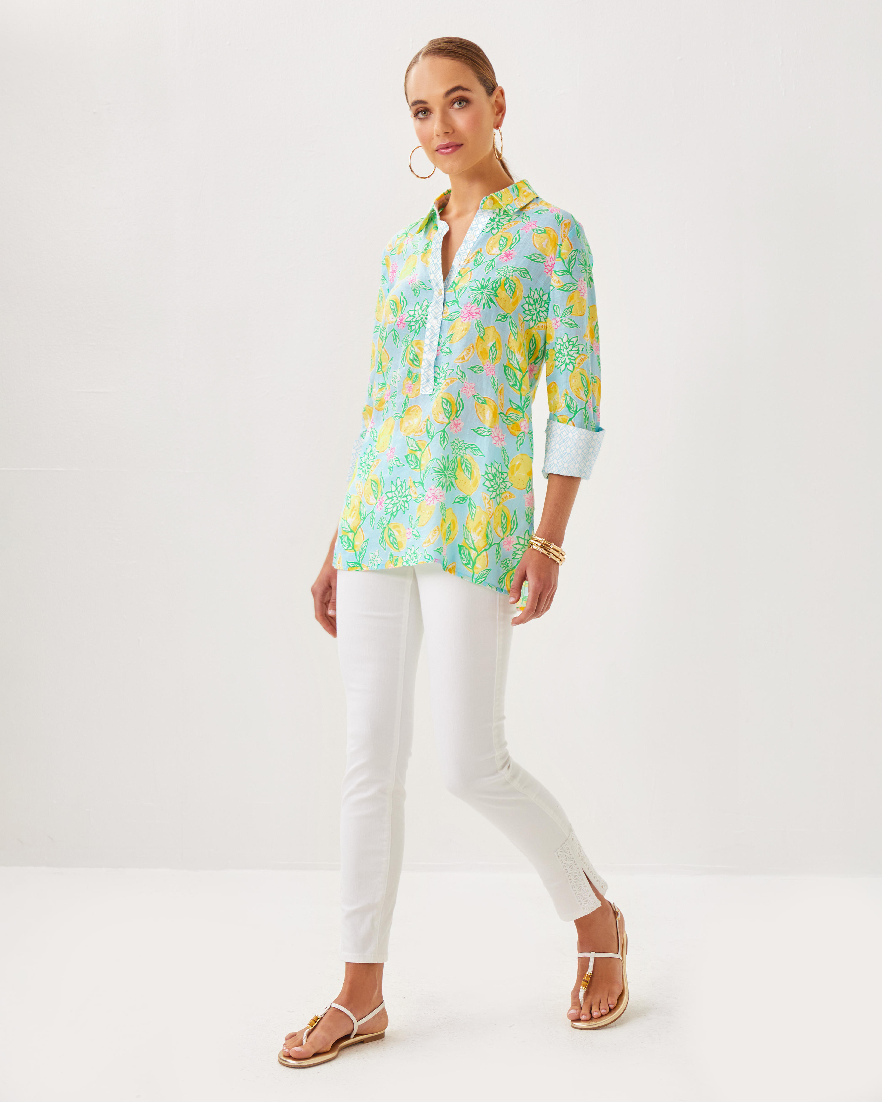 Riverlyn Pieced Print Tunic