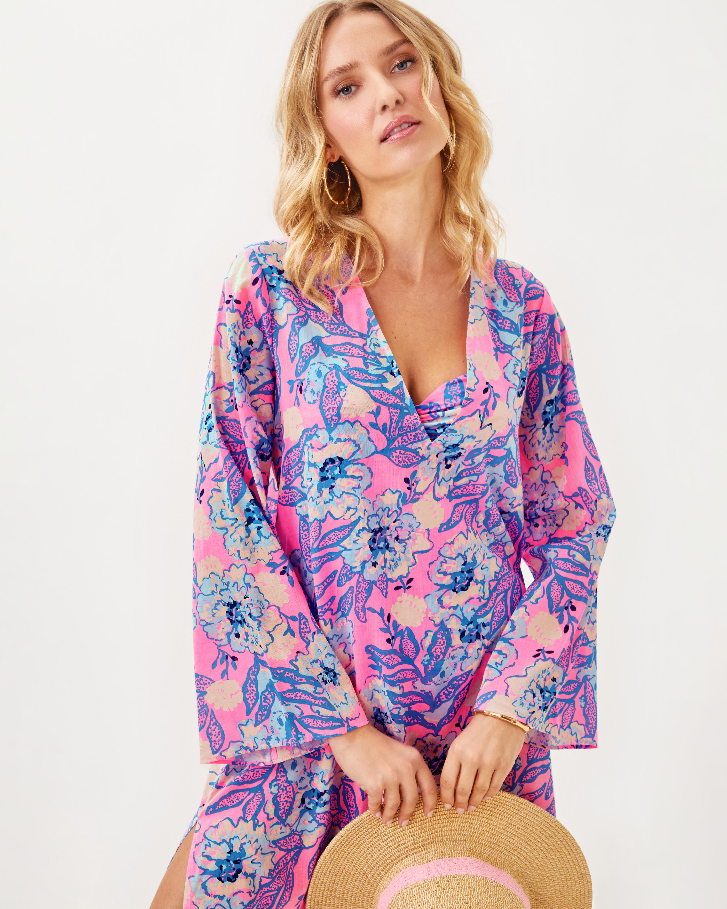 Perry Long Sleeve Maxi Cover-Up