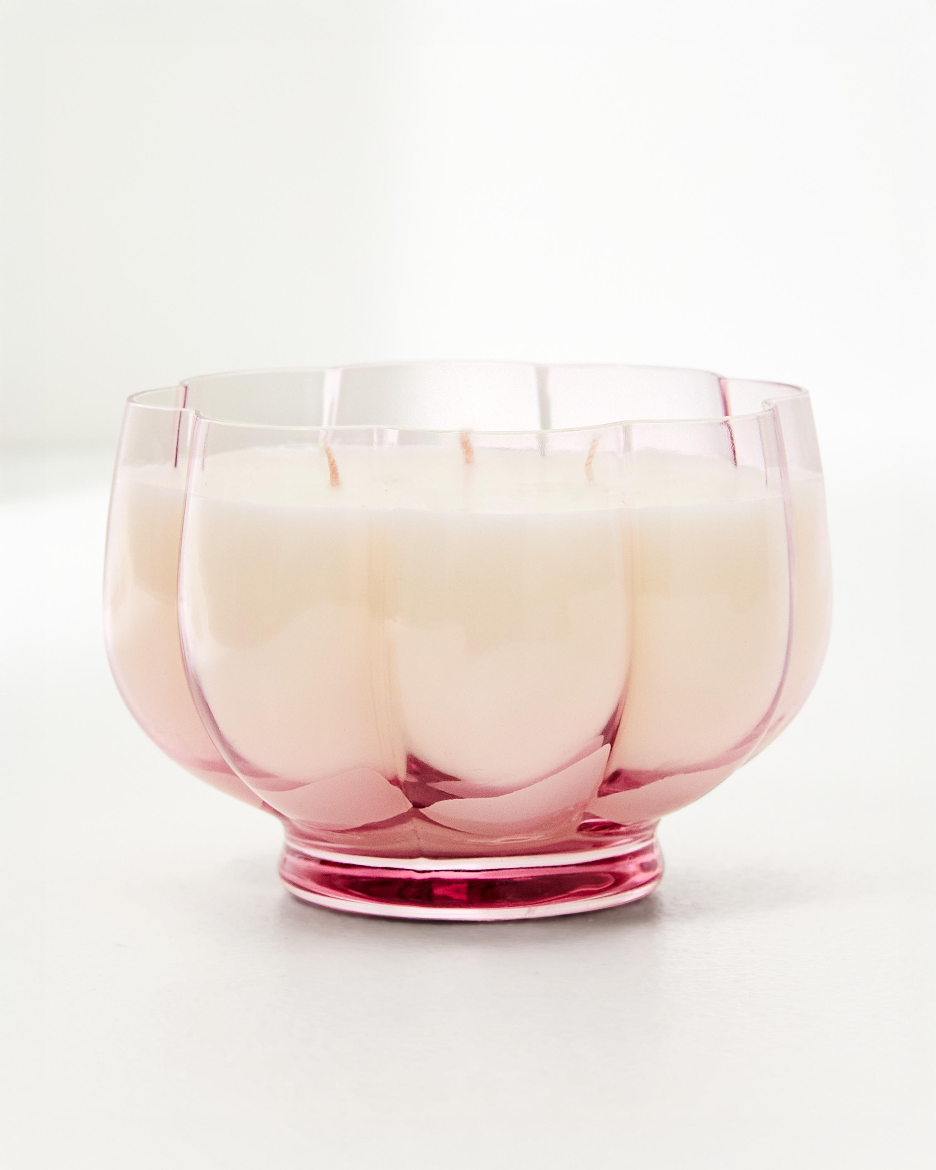Glass Scallop Candle