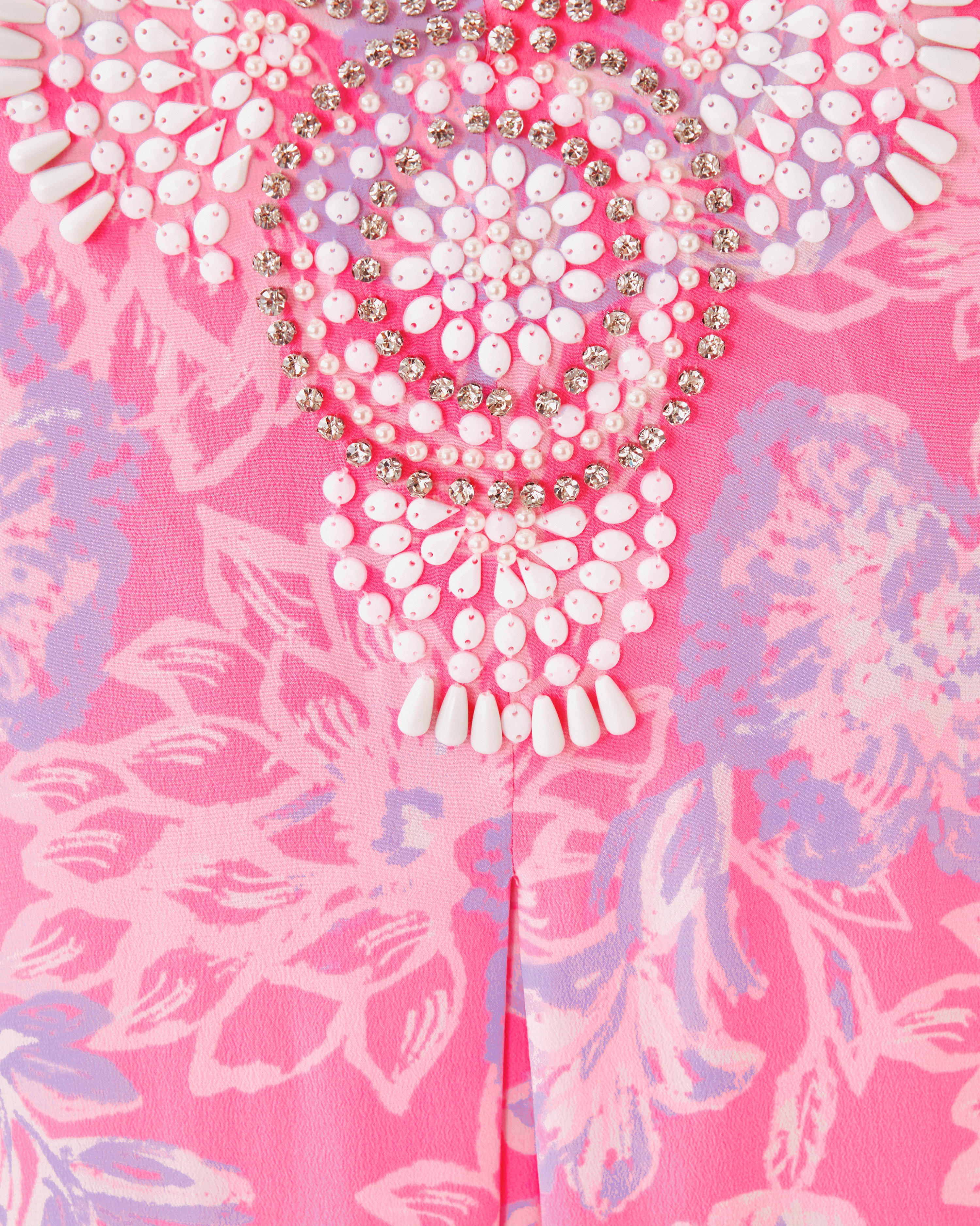 Mindy Beaded Silk Maxi Caftan