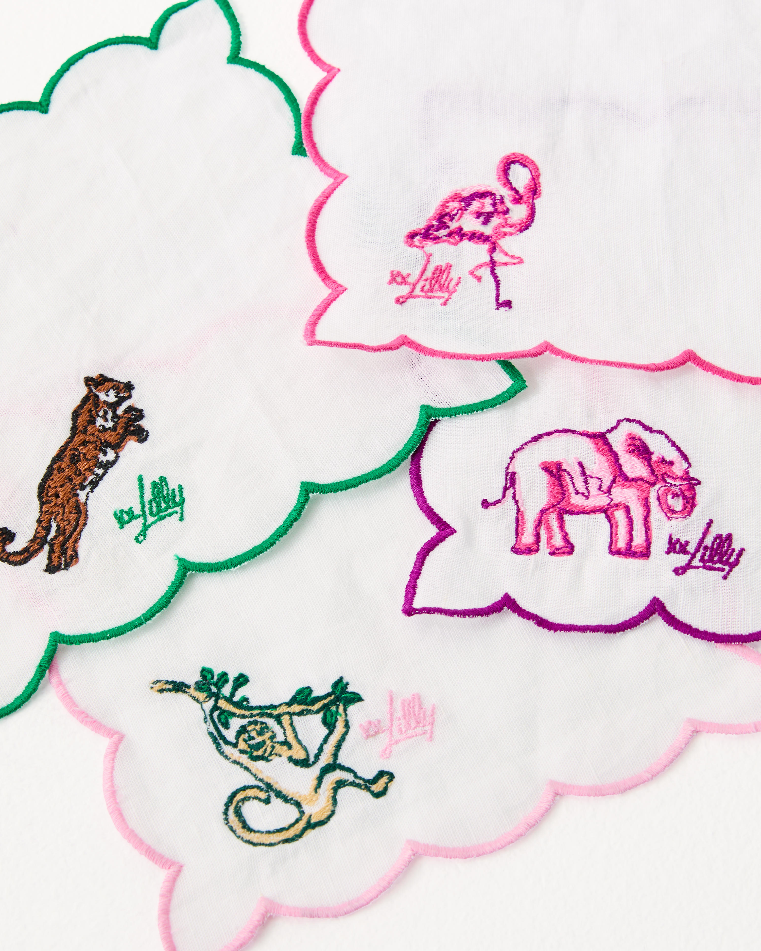 Embroidered Cocktail Napkin Set