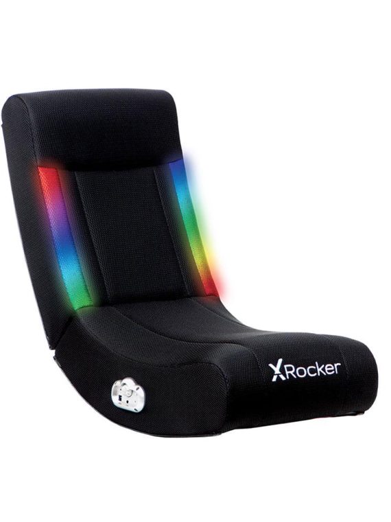 X Rocker Solo RGB Mesh 2.0 Audio Floor Rocker, 30.1 x 15.4 x 24.2 , Rocking Video Game Chair