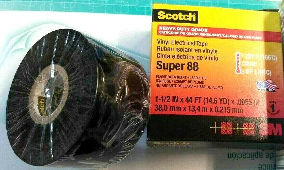 Scotch 88 Super Vinyl Electrical Tape 1 1-2