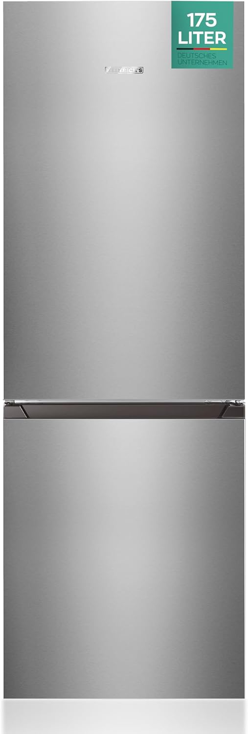 Heinrich´s Kühlgefrierkombination 175Liter, Kühlvolumen 122L, Gefrierfach 53L,LED Innenraumbeleuchtung, Kühlschrank Türanschlag wechselbar, leise 39dB,große Tiefkühlboxen, 7 Temperaturstufen, schwarz