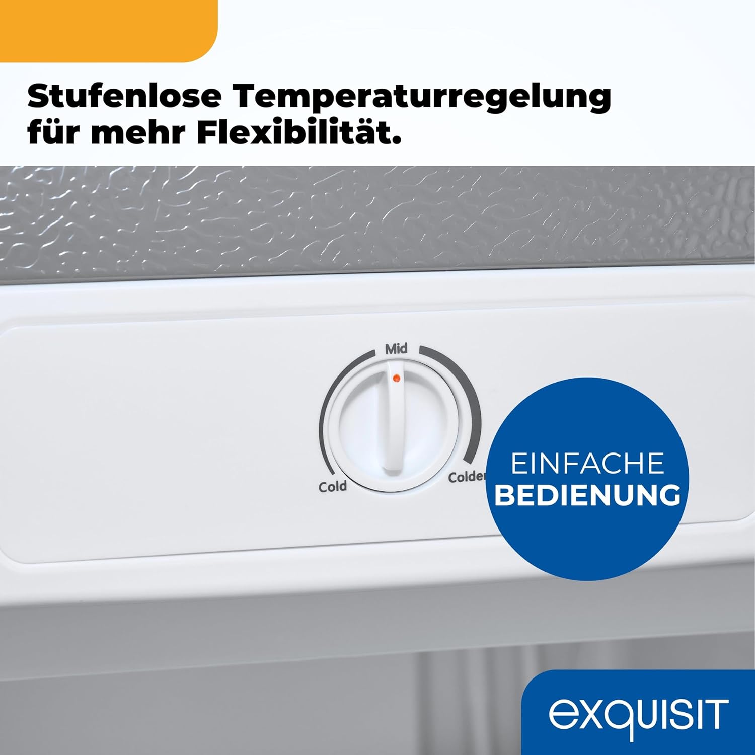 Exquisit Gefrierschrank, 4-Sterne-Gefrieren, Tiefkühlschrank, Gefrierschrank groß, 165 Liter, 55 cm breit, GS5230-H-010E weiss