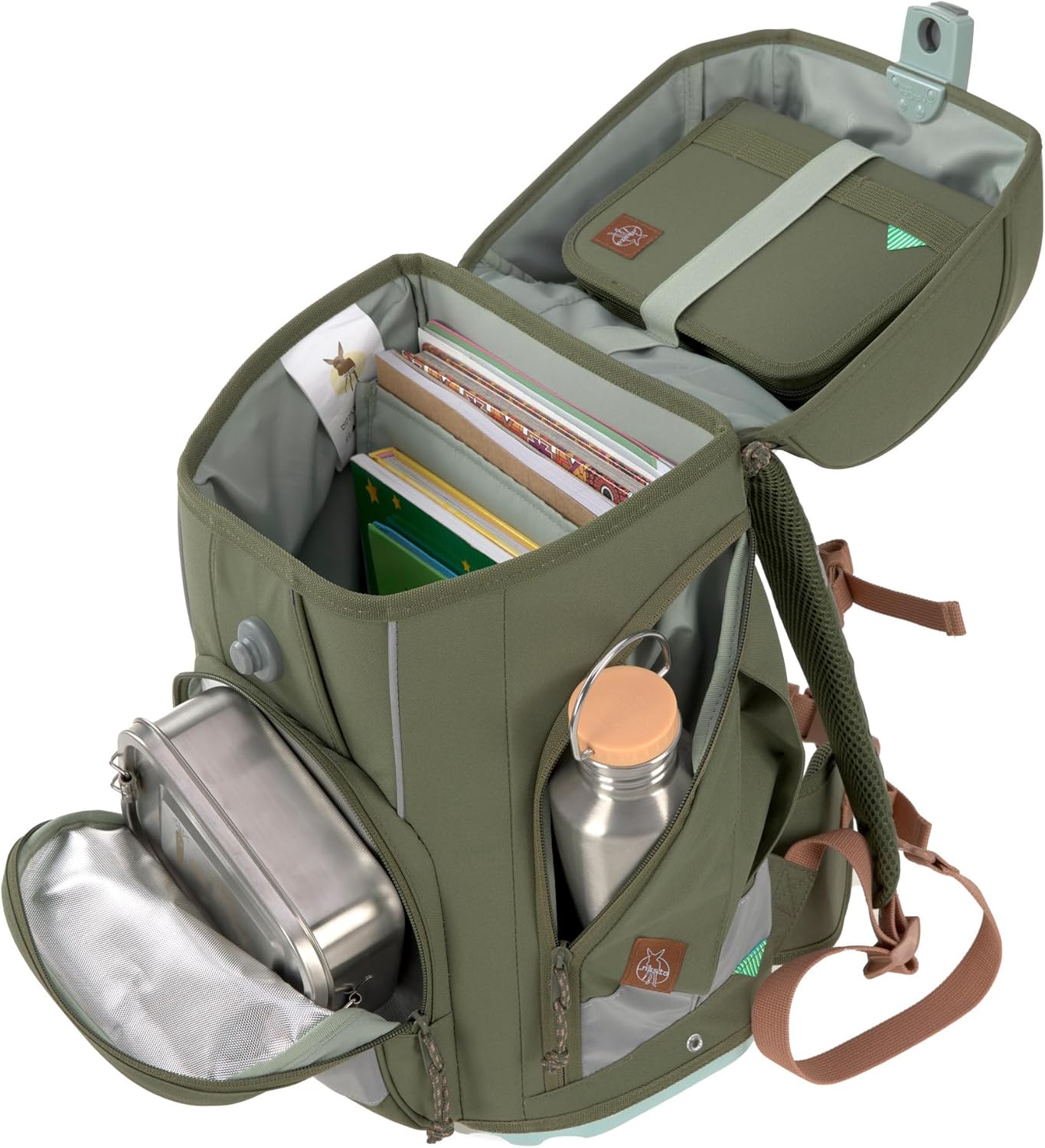 LÄSSIG 7-teiliges Schulranzen Set Kinder/School Set Boxy Unique Schwarz