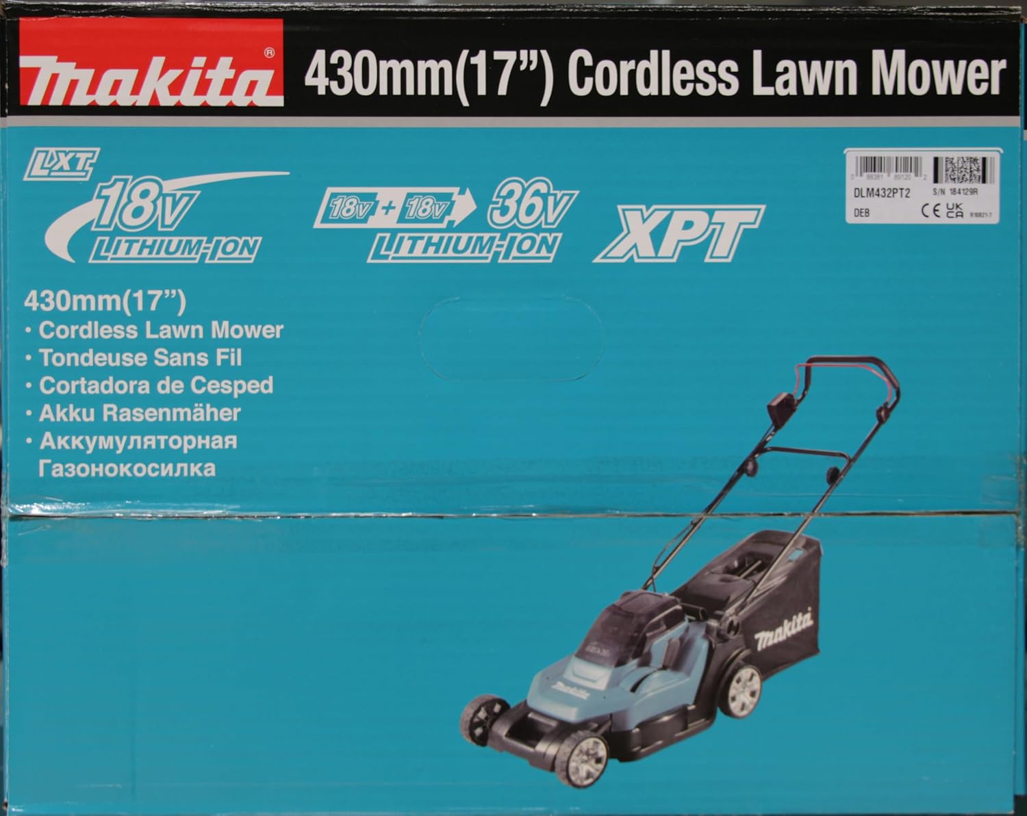 Makita DLM432Z Akku-Rasenmäher 2x18 V (ohne Akku, ohne Ladegerät)
