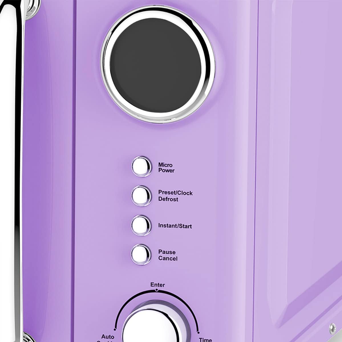 Lila/Purple/Violett 700 Watt Mikrowelle 20 Liter Garraum Drehteller Retro Design Emerio MW-112141.4 Mikrowellen-Gerät