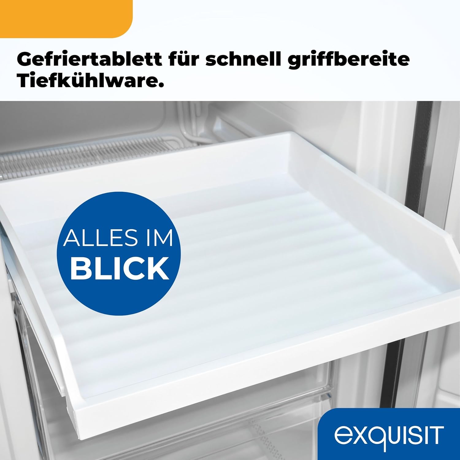 Exquisit Gefrierschrank, 4-Sterne-Gefrieren, Tiefkühlschrank, Gefrierschrank groß, 165 Liter, 55 cm breit, GS5230-H-010E weiss