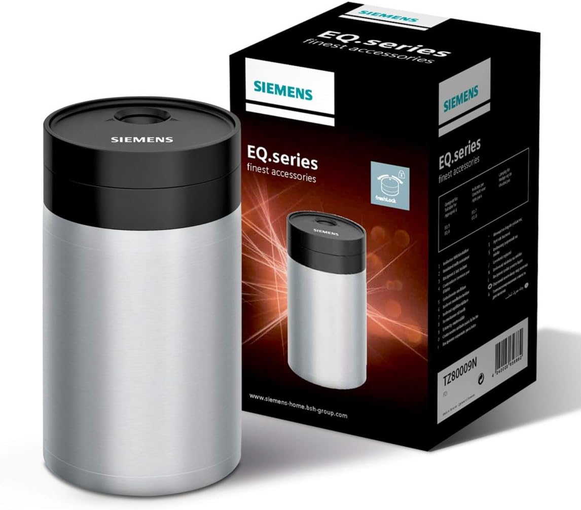 SIEMENS Kaffeevollautomat EQ6 plus s300 TE653501DE, für viele Kaffeespezialitäten, Milch-Aufschäumdüse, Keramikmahlwerk, Doppeltassenfunktion, Antikalk, automatische Dampfreinigung, 1500 W, silber