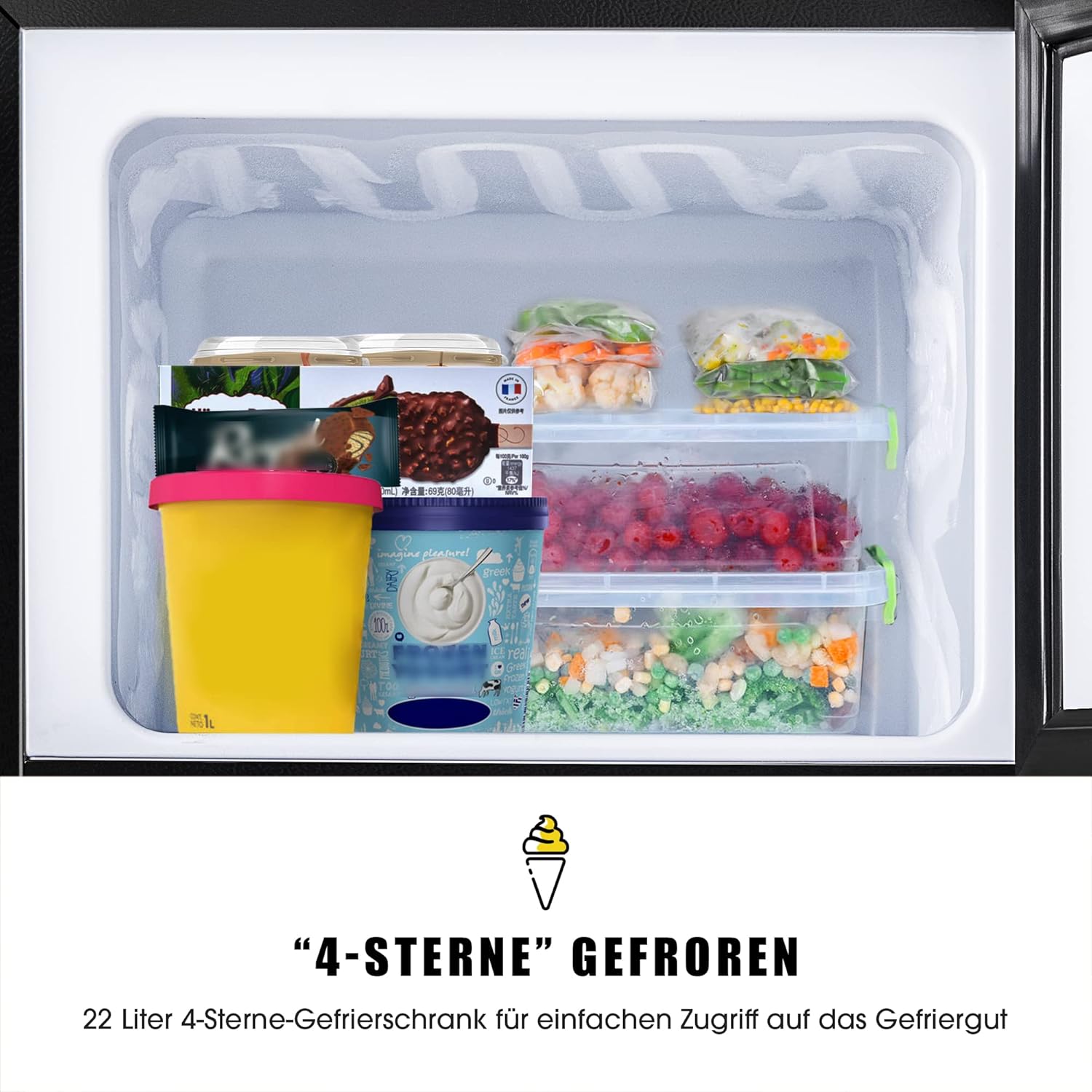 Merax Kühlschrank mit Gefrierfach, Kühl-Gefrierkombination, klein Kühlschrank mit 51L und Gefrierschrank 21L, Leise, LED, Glasablagen, Gemüsefach, Türablagen, für Küche, Wohnzimmer, Büro, Schwarz