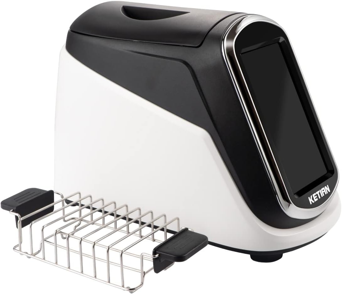 Smart Toaster, Touchscreen, KETIAN Toaster, automatisches Heben und Senken, wärmeisoliertes Gehäuse, 7 Bräunungsstufen, abnehmbare Krümel Schublade, 1400 W