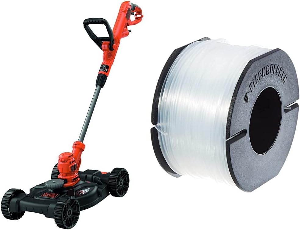 Black+Decker 3-in-1 Multi-Trimmer/Rasenkantenschneider/Rasenmher BESTA530CM (550W, 30 cm Schnittbreite, AFS automatische Fadenverlngerung, inkl. Mh-Chassis, für kleine Grten)