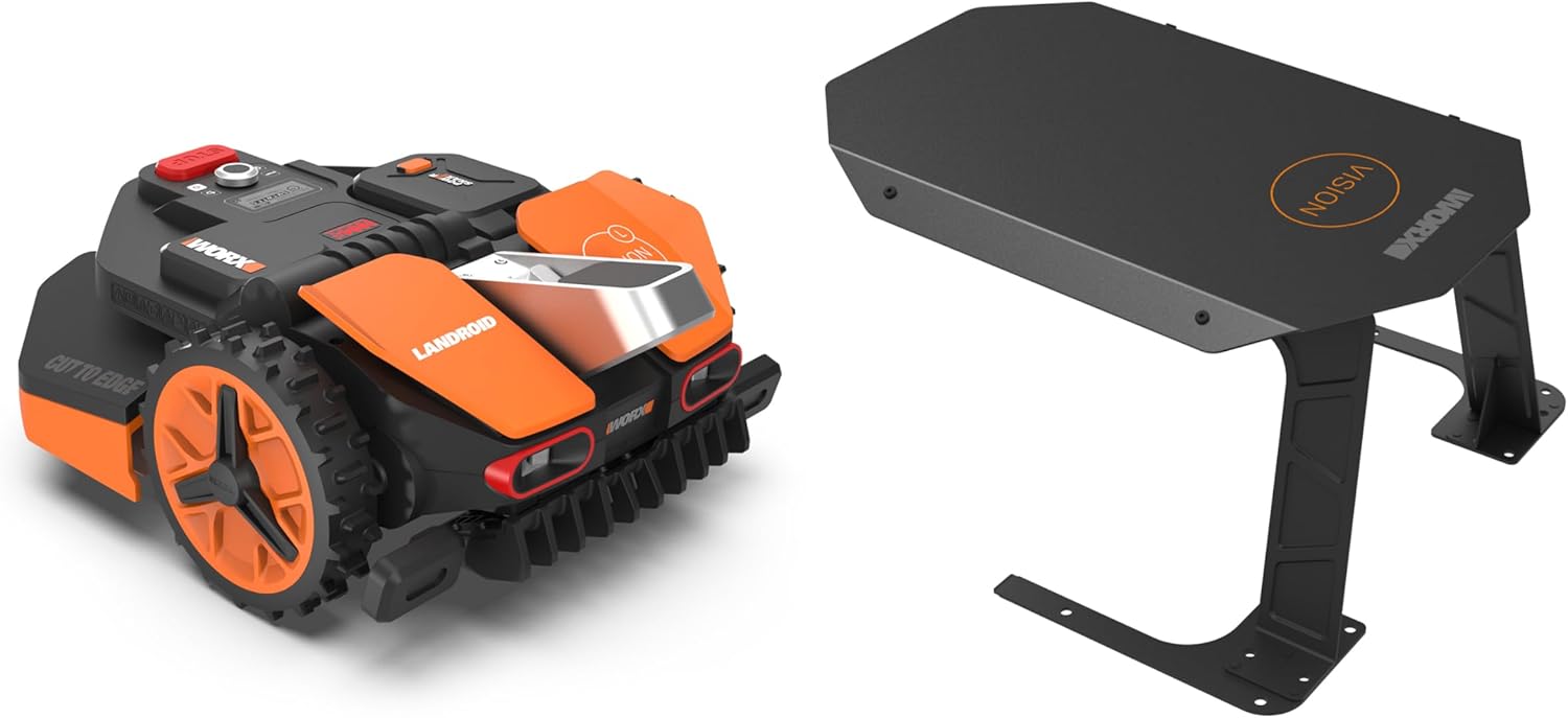 WORX Landroid Vision M600 Mhroboter WR206E.1 für Grten bis 600m - intelligenter Mhroboter ohne Begrenzungskabel – WLAN & Bluetooth – aktive Hindernisvermeidung mit KI-Technologie – APP Steuerung