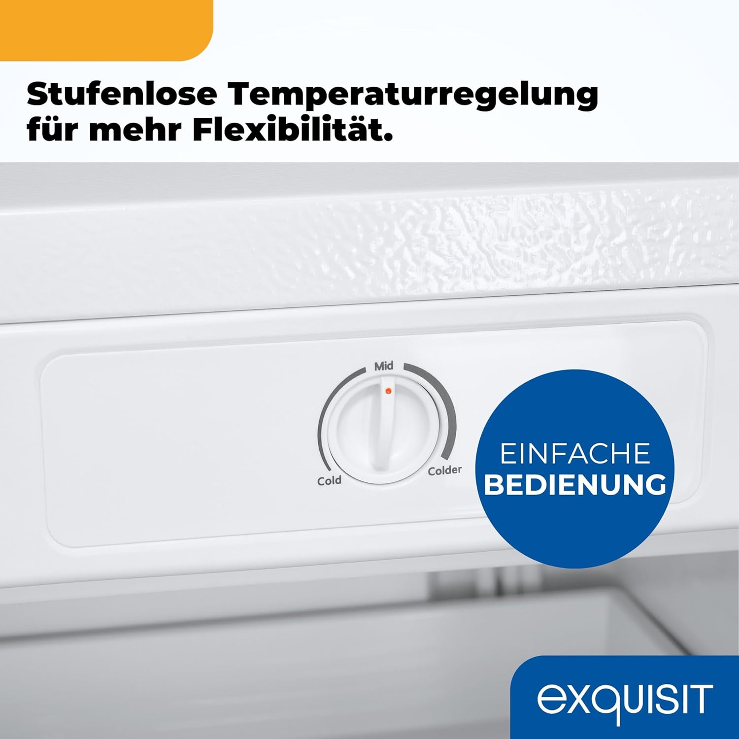 Exquisit Gefrierschrank, 4-Sterne-Gefrieren, Tiefkühlschrank, Gefrierschrank groß, 165 Liter, 55 cm breit, GS5230-H-010E weiss