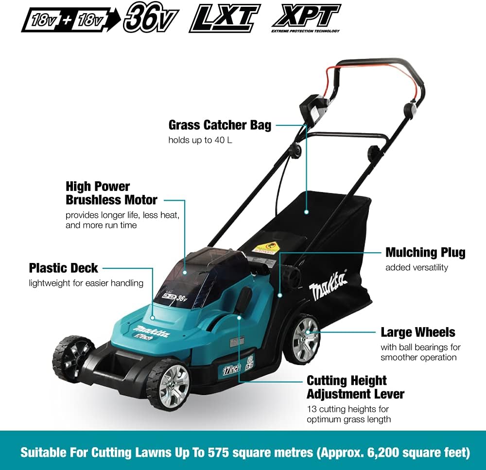 Makita DLM432Z Akku-Rasenmäher 2x18 V (ohne Akku, ohne Ladegerät)