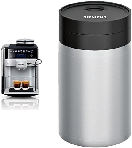 SIEMENS Kaffeevollautomat EQ6 plus s300 TE653501DE, für viele Kaffeespezialitäten, Milch-Aufschäumdüse, Keramikmahlwerk, Doppeltassenfunktion, Antikalk, automatische Dampfreinigung, 1500 W, silber