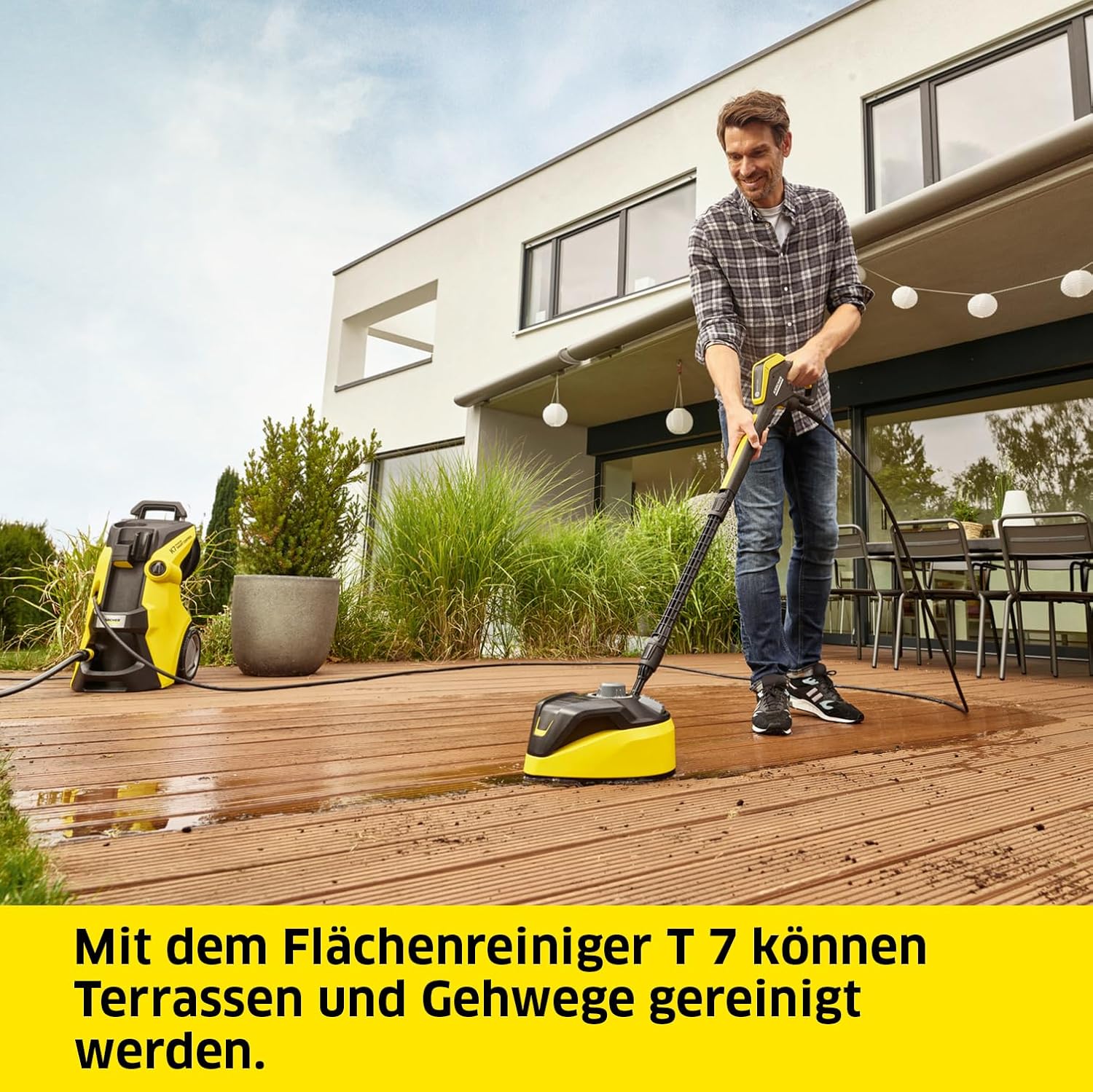 Kärcher Hochdruckreiniger K 7 Premium Power Home, Druck: 180 bar, Durchfluss: 600 l/h, Flächenleistung: 60 m²/h, Leistung: 3.000 W, Schlauchtrommel, mit Pistole, Dreckfräser, Strahlrohr