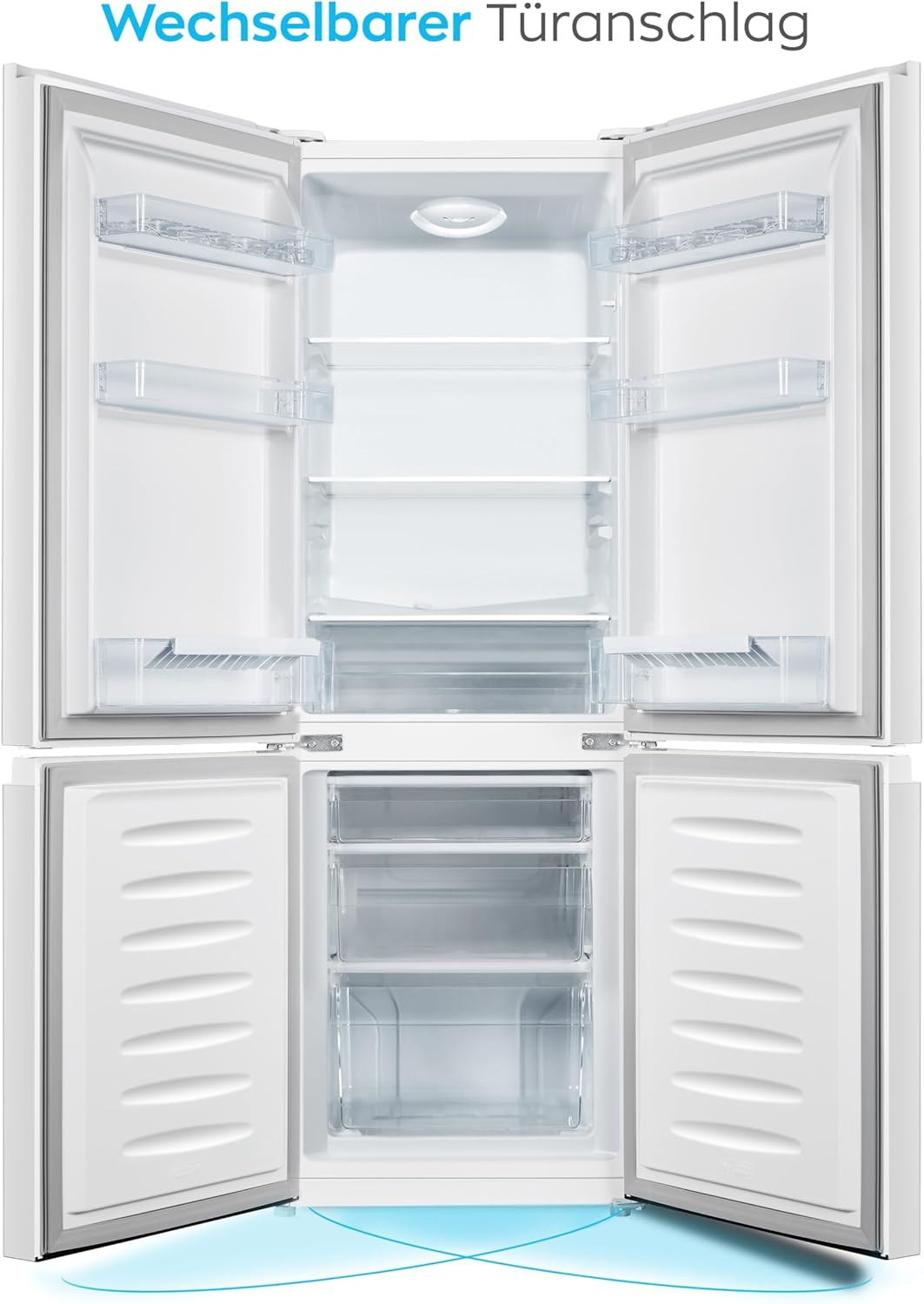 Heinrich´s Kühlgefrierkombination 175Liter, Kühlvolumen 122L, Gefrierfach 53L,LED Innenraumbeleuchtung, Kühlschrank Türanschlag wechselbar, leise 39dB,große Tiefkühlboxen, 7 Temperaturstufen, schwarz