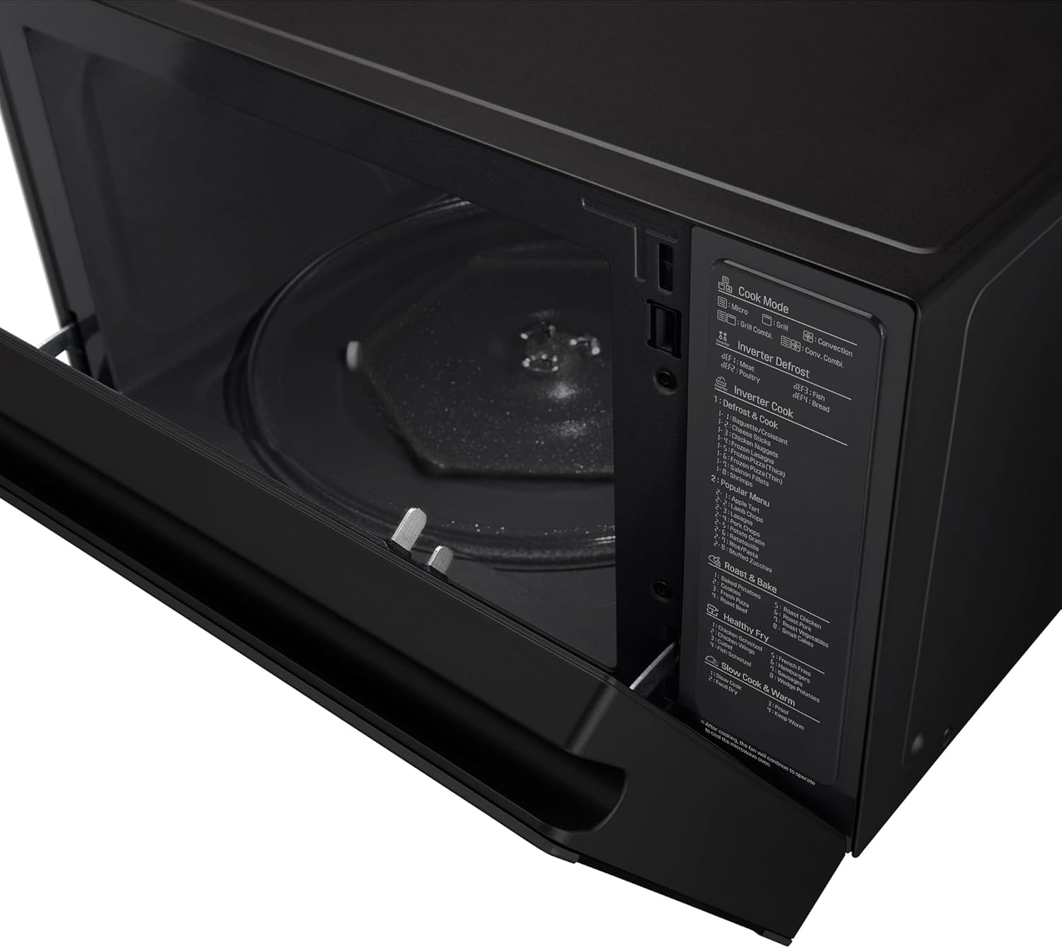 LG MJ3965ACS - Mikrowellen-Ofen 4 in 1 Smart Inverter; maximale Leistung Umluft 1850 W, Grill 950 W, Mikrowelle 1100 W; 39 l Kapazität; Edelstahl