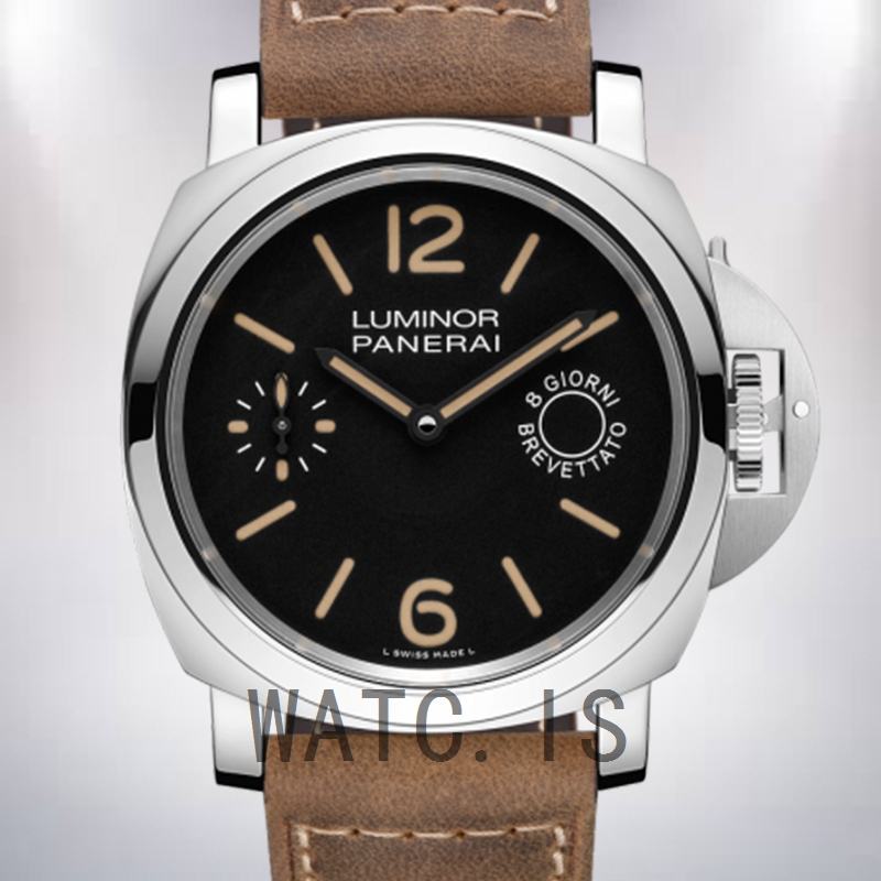 Panerai Luminor Marina 44mm Men's PAM00590 Leather Strap Black Dial