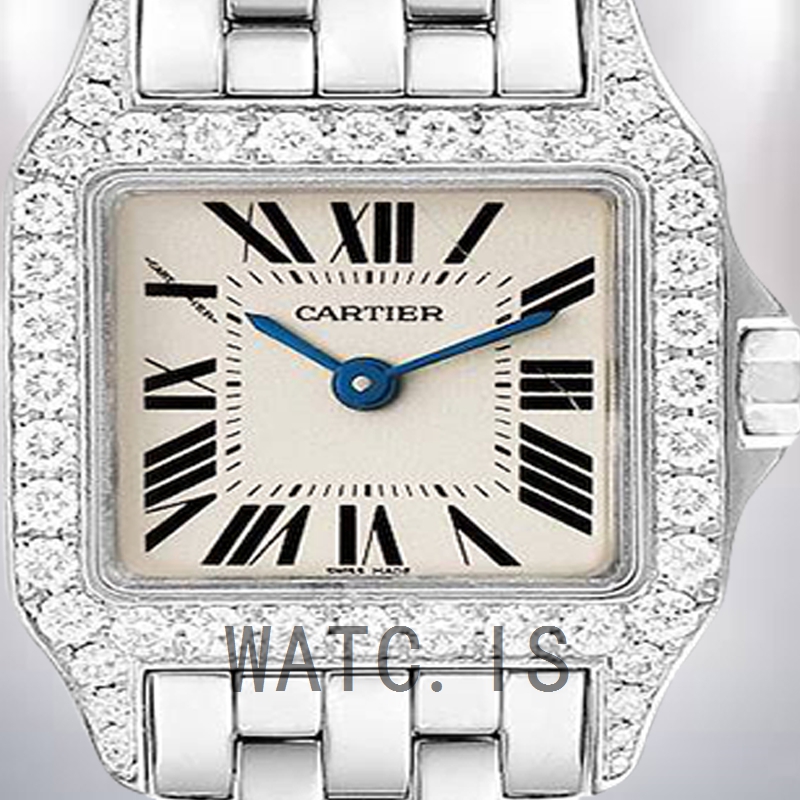 Cartier Santos Demoiselle WF9005Y8 Ladies 26mm Bracelet White Dial