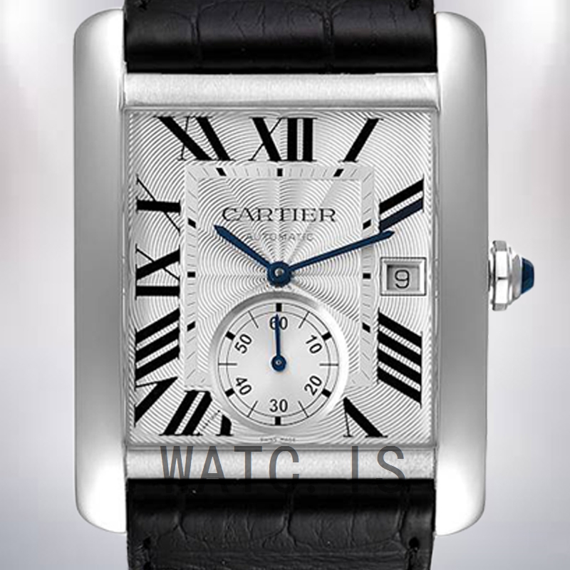 Cartier Tank MC W5330003 Men's Silver Dial Strap