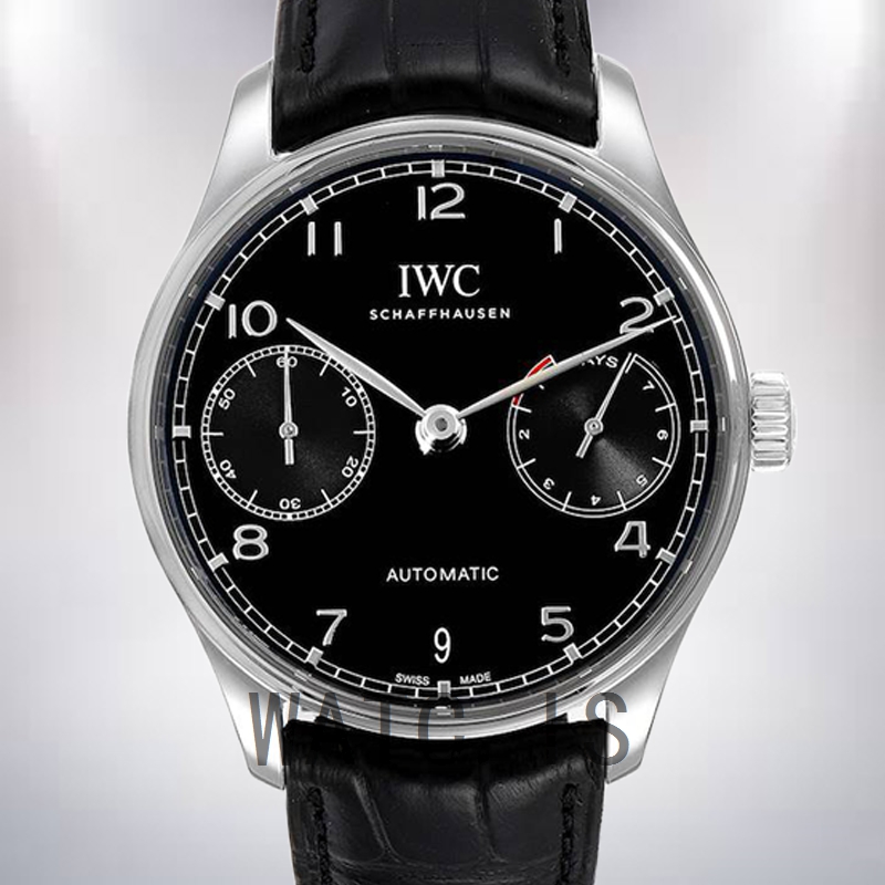 IWC Portuguese Automatic IW500703 Men's 42mm Automatic Black Dial
