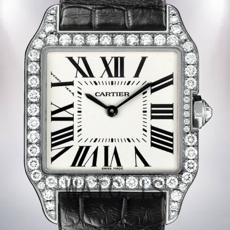 Cartier Santos 33mm Ladies WH100251 White Dial Quartz