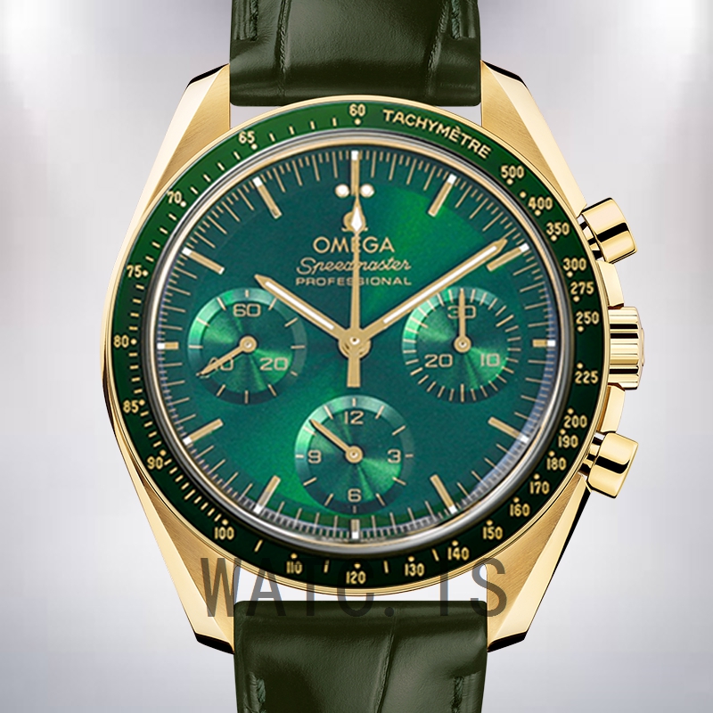 Omega Speedmaster 310.63.42.50.10.001 Men 42mm Green Dial Gold-tone
