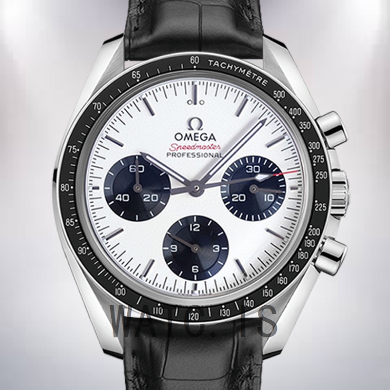 Omega Speedmaster 42mm 522.30.42.30.04.001 Men Leather Strap White Dial