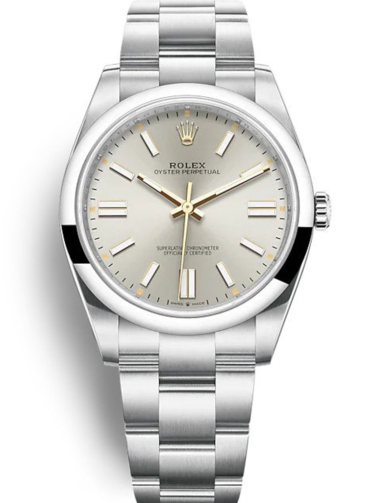 Replica Rolex Oyster Perpetual Lady 41mm Silver Dial 124300