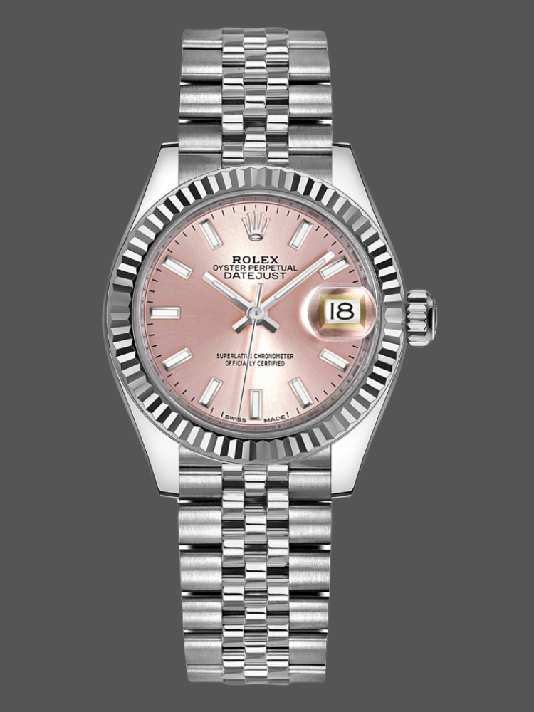 Rolex Datejust 279174 Stainless Steel Pink Index Dial 28mm Lady Replica Watch