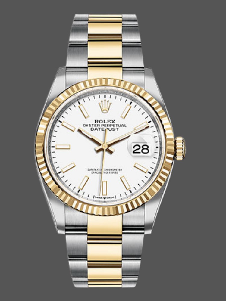 Rolex Datejust 126233 White Index Dial 36MM Unisex Replica Watch