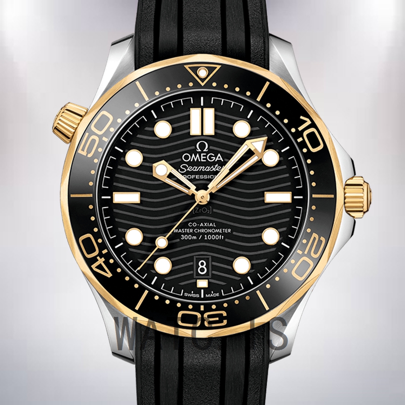 Omega Seamaster 41mm Men 210.22.42.20.01.001 Rubber Band Silver-tone