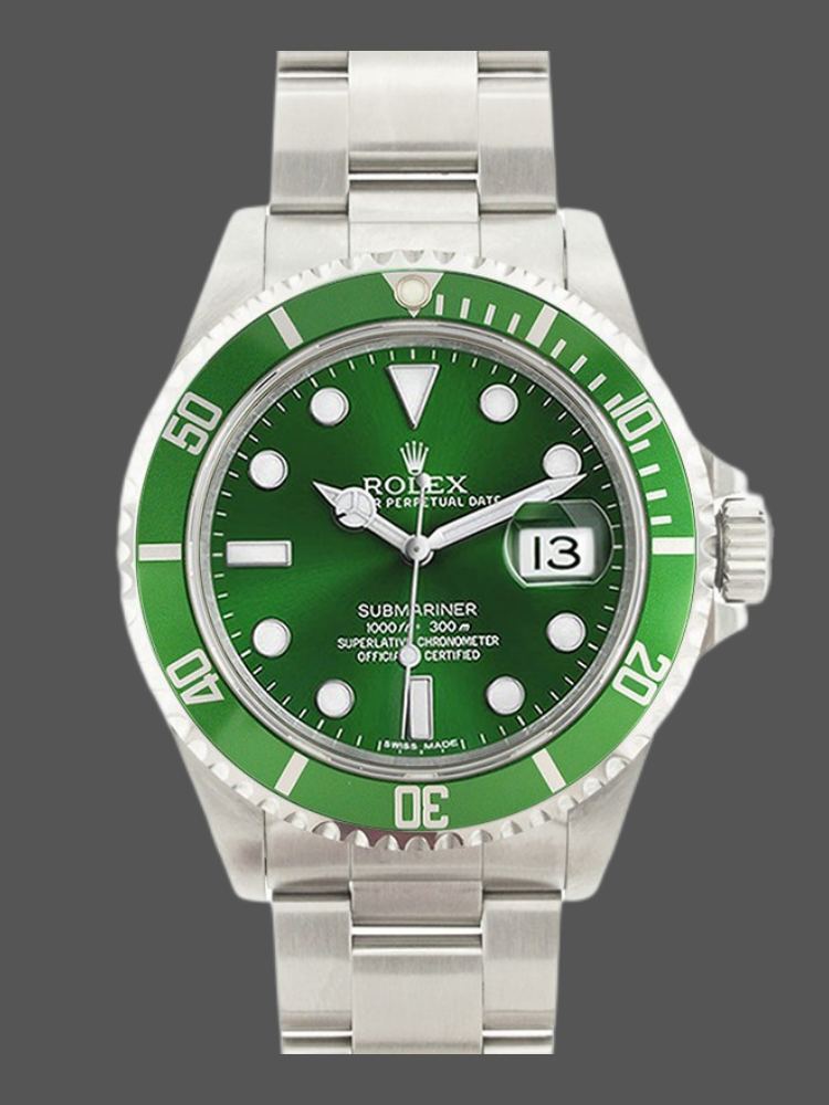 Rolex Submariner 16610 Stainless Steel Refinished Green Dial 40mm Mens Replica Watch