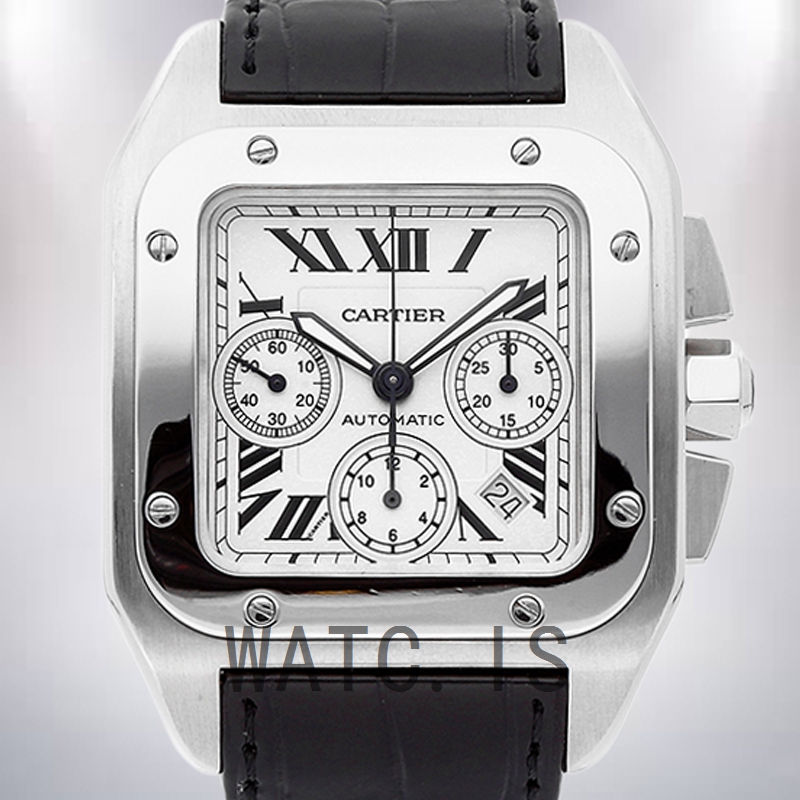 Cartier Santos Men's W20090X8 42mm Leather Strap Automatic