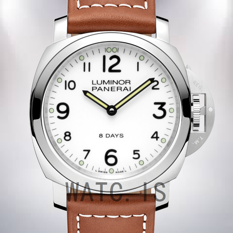 Panerai Luminor 44mm PAM00561-001 Men's White Dial Silver-tone
