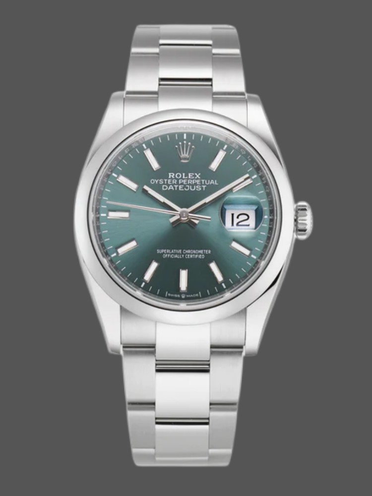 Rolex Datejust 126200 Green Index Dial Stainless steel 36MM Unisex Replica Watch