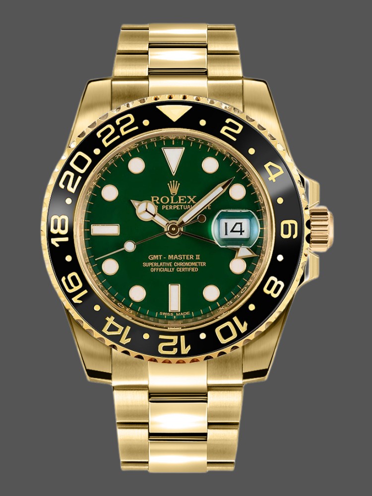 Rolex GMT Master II 116718LN Oyster Bracelet Green Dial 40mm Mens Replica Watch