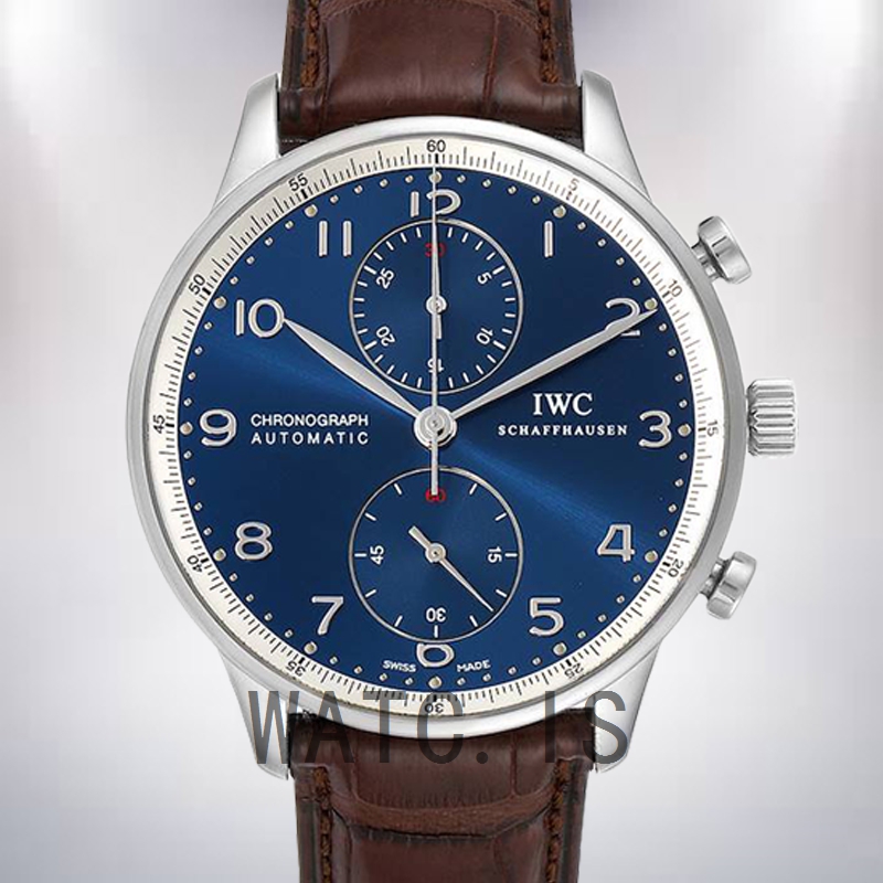 IWC Portuguese Chrono IW371432 42mm Men's Leather Strap Automatic