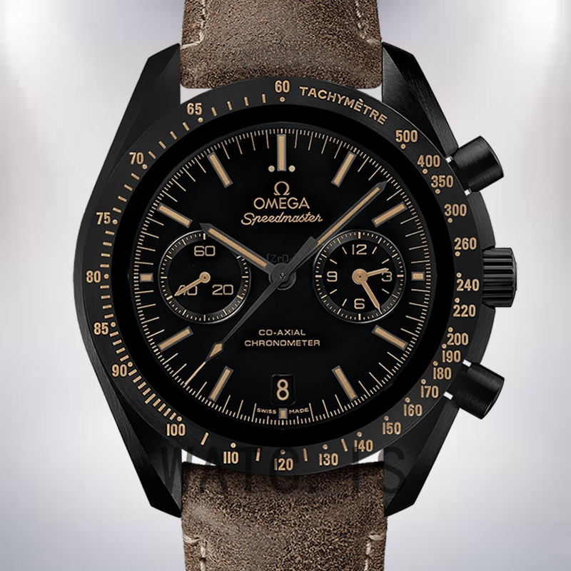 Omega Speedmaster 44mm 311.92.44.51.01.006 Men Quartz Leather Strap