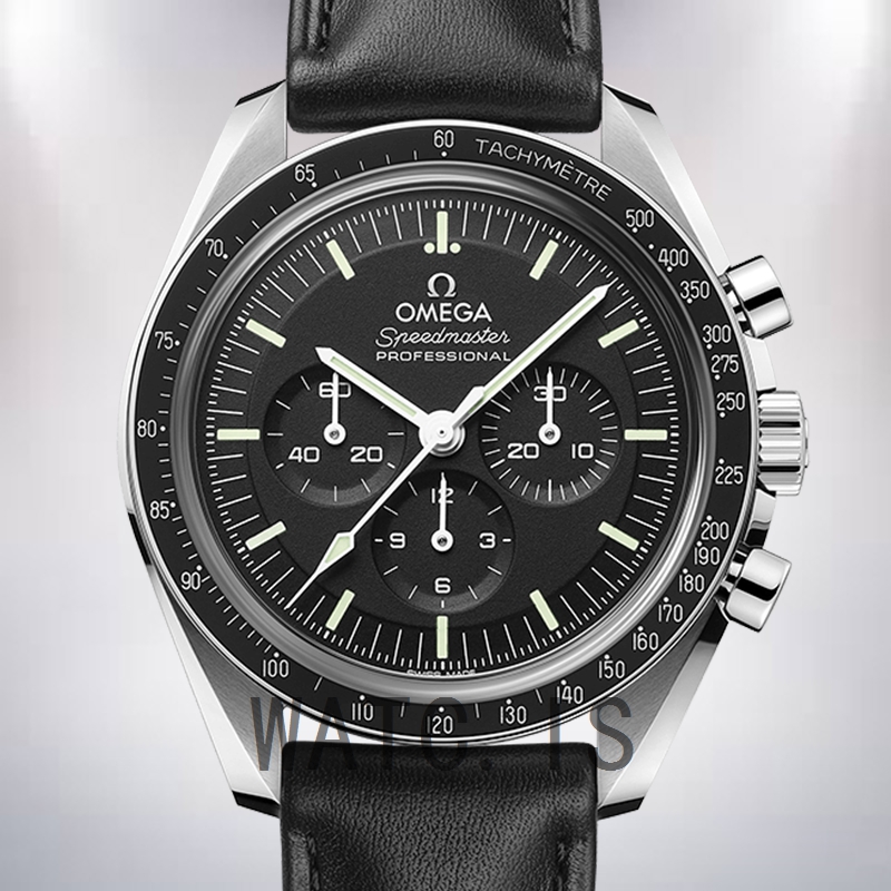 Omega Speedmaster 310.32.42.50.01.002 Men 41mm Silver-tone Leather Strap