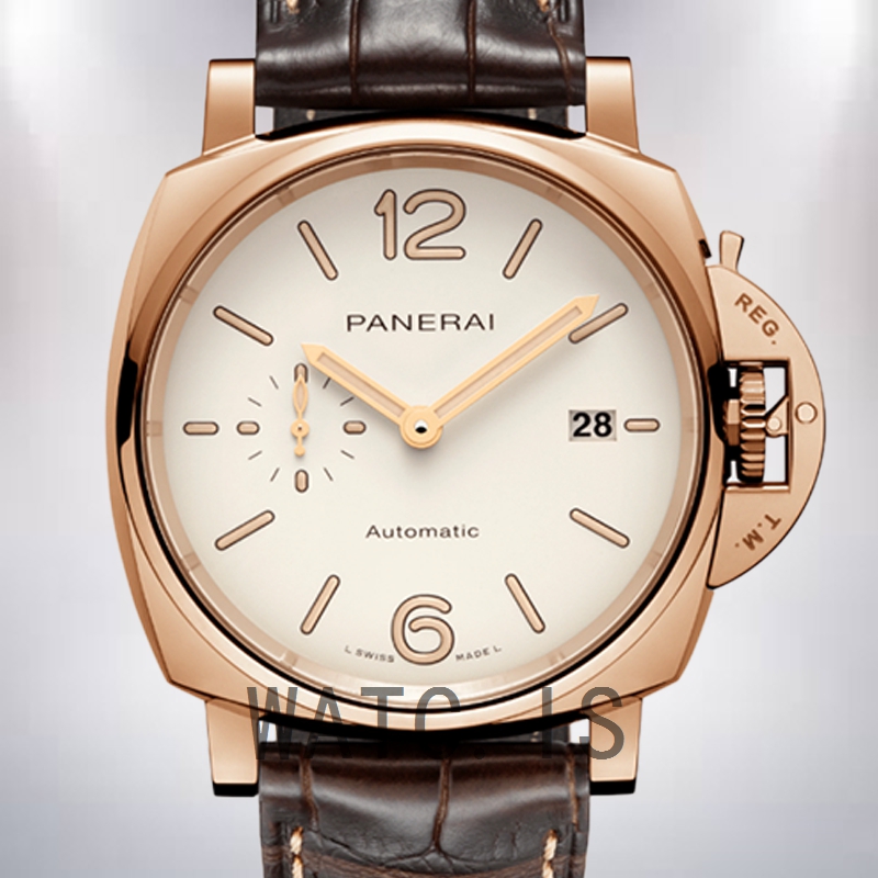 Panerai Luminor Due Men's 44mm PAM01042 White Dial Rose Gold-tone