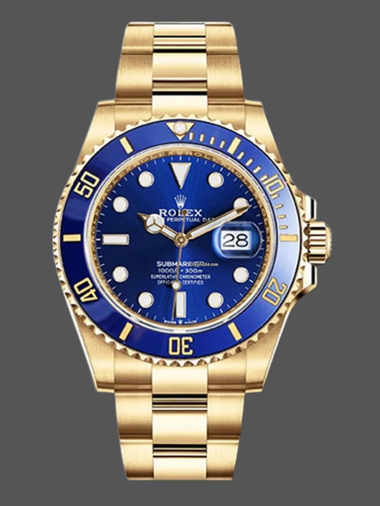 Rolex Submariner 126618LB Yellow Gold Blue Dial 41mm Mens Replica Watch